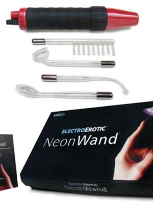 neon wand electrosex kit red and black handle red electrode neon wand electrosex kit red and black handle red electrode