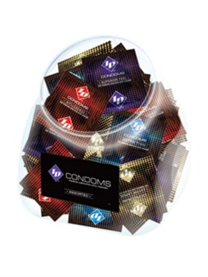 id condoms assorted 144 piece jar