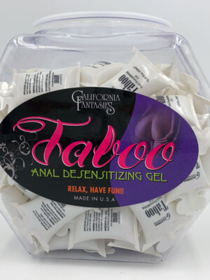 taboo anal desensitizing gel 72 piece fishbowl 10 ml pillows