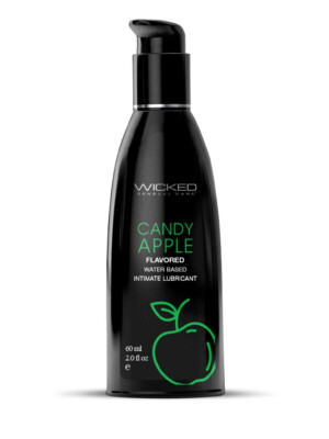 aqua candy apple flavored water based intimate lubricant 2 fl. oz.