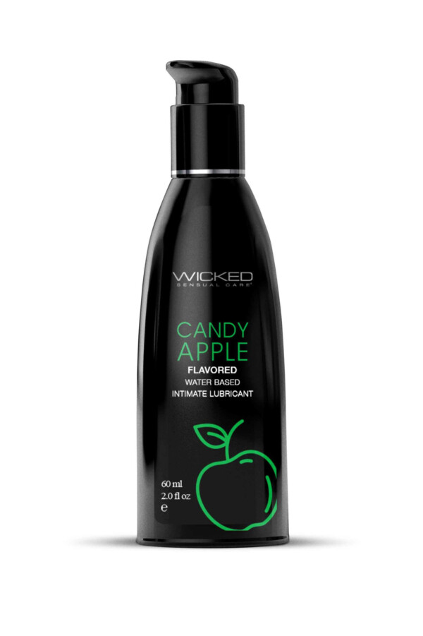 aqua candy apple flavored water based intimate lubricant 2 fl. oz.