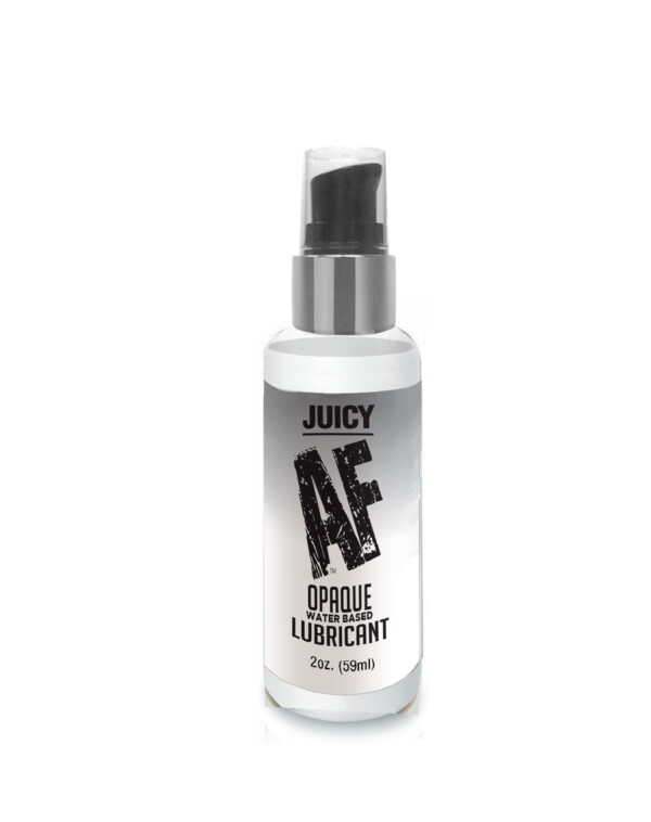 juicy af water based creamy white opaque lubricant 2 oz