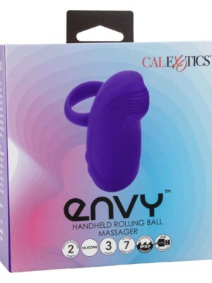 envy handheld rolling ball massager purple