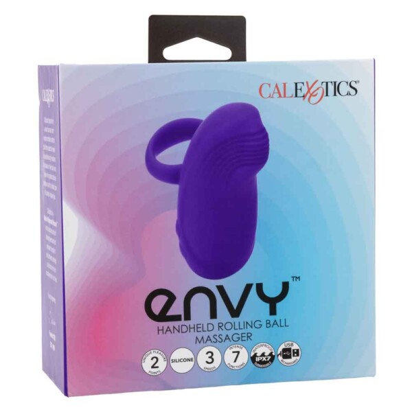 envy handheld rolling ball massager purple