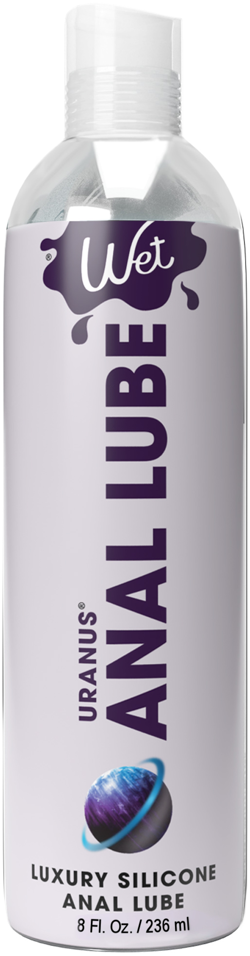 wet uranus anal lube premium silicone based lubricant 8 oz