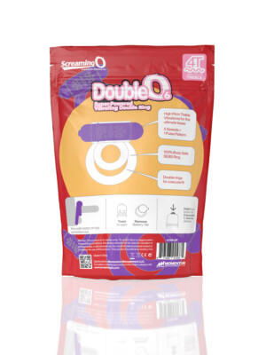 screaming o 4t double o 6 super powered vibrating double ring grape