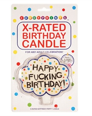 x rated birthday candle