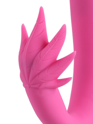 maui 420 series dual motor g spot pot leaf rechargeable vibrator pink