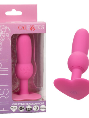 first time vibrating beaded probe pink