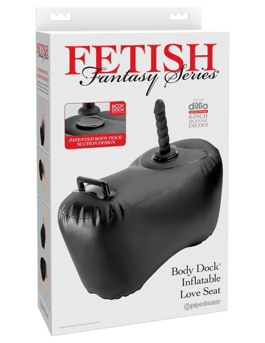 fetish fantasy series body dock inflatable love seat black