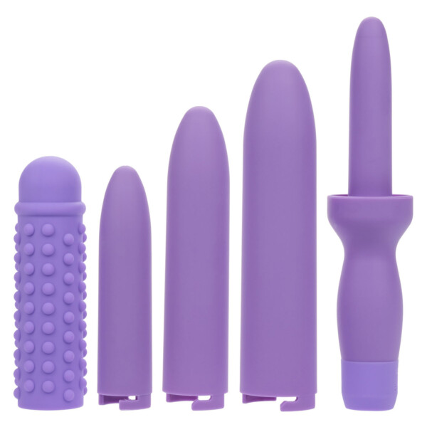 dr. laura berman rechargeable dilators set of 4 locking sizes plus sleeve purple
