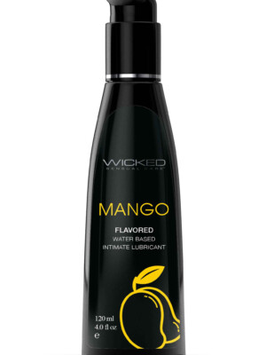 aqua mango flavored water based intimate lubricant 4 fl. oz.