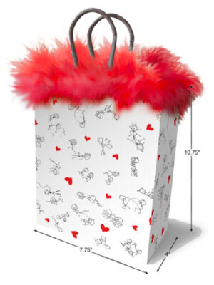 stick figures gift bag red stick figures gift bag red