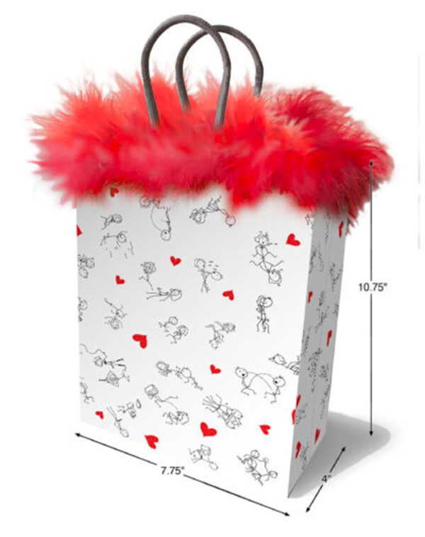stick figures gift bag red stick figures gift bag red