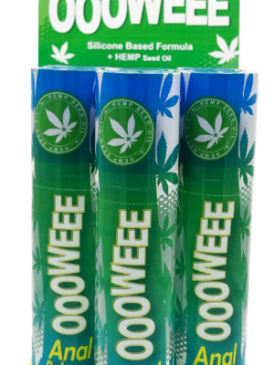 oooweee anal relaxer silicone lubricant hemp six bottle display
