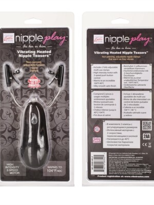 vibrating heated nipple teasers black