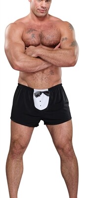 tuxedo boxer one size black