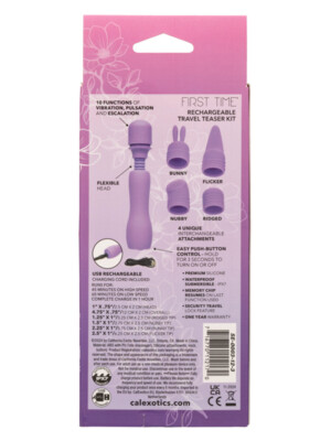 first time rechargeable travel teaser kit purple
