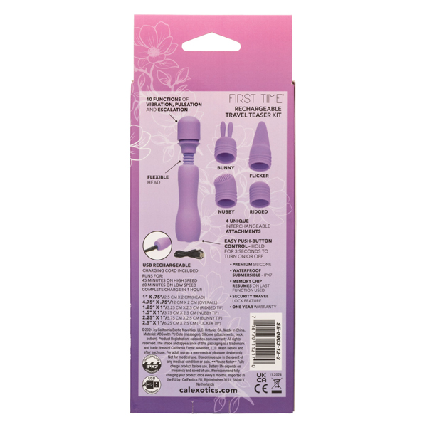 first time rechargeable travel teaser kit purple first time rechargeable travel teaser kit purple