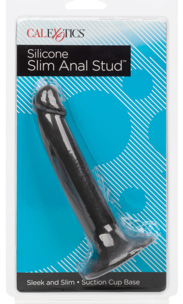 silicone slim anal stud black