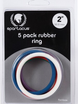 rubber cock ring 5 pack 2 inches rainbow rubber cock ring 5 pack 2 inches rainbow