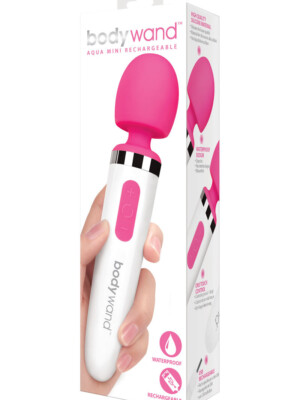 bodywand aqua mini silicone rechargeable massager pink