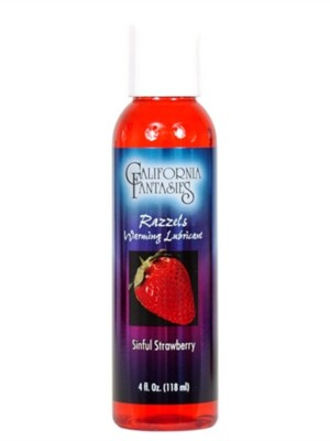 razzels warming lubricant sinful strawberry 4 oz. bottle