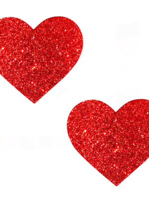 ravish me red glitter i heart u nipztix pasties