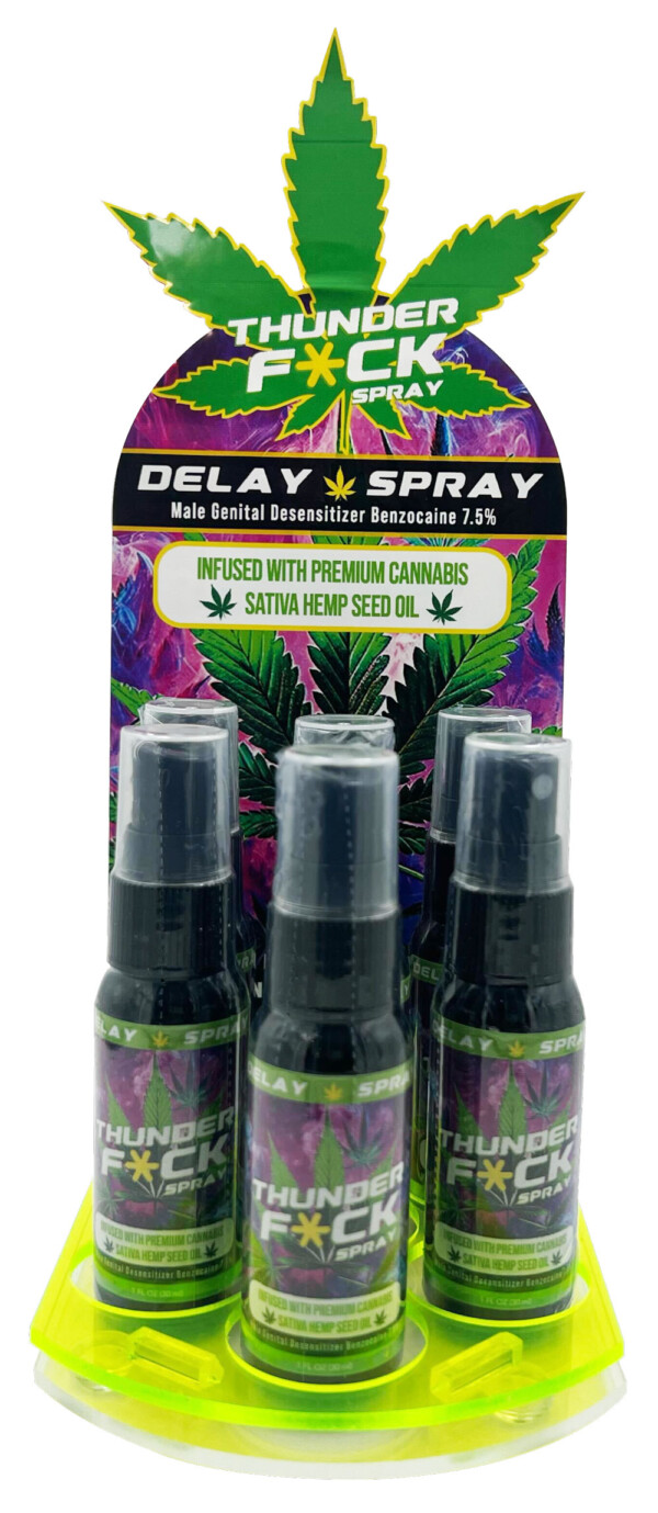 thunder f*ck male climax control spray six bottle display
