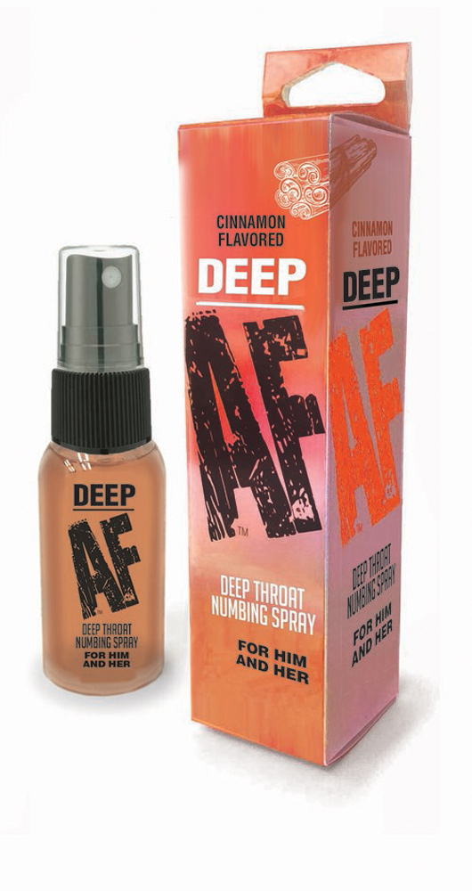 deep af deep throat numbing spray cinnamon 1 fl. oz.