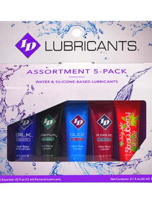 id sensual lubricants 5 pack assorted sampler
