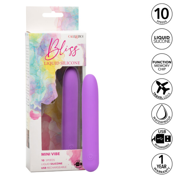 bliss liquid silicone mini g vibe purple