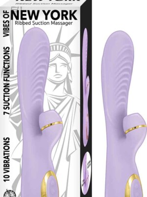 vibes of new york ribbed suction massager lavender vibes of new york ribbed suction massager lavender