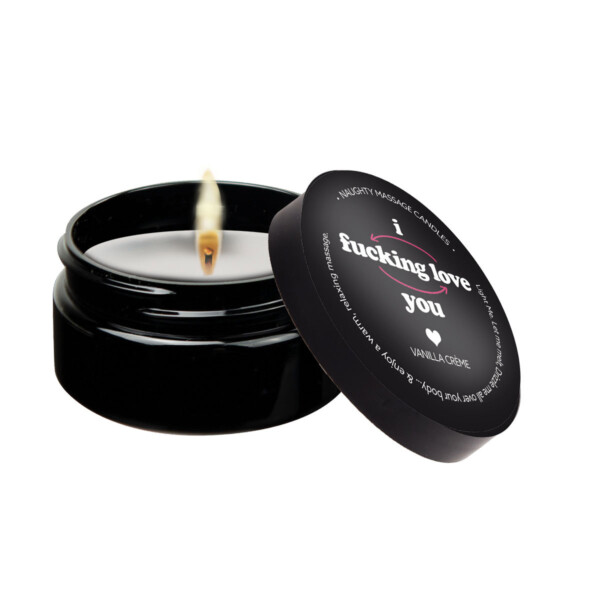 i f*cking love you massage candle 2 oz vanilla