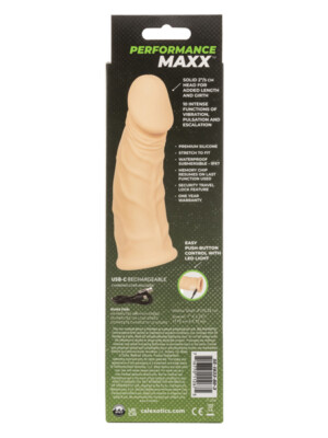performance maxx rechargeable vibrating extension 7" ivory