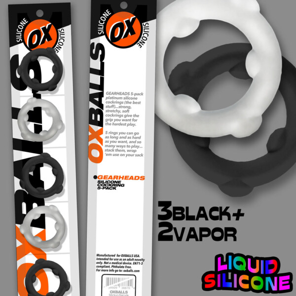 gearheads 5 pack spinner rings black vapor