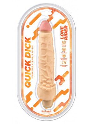 lone rider quick dick vibrating flex dildo 6 inch