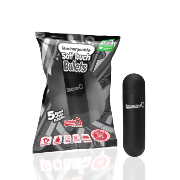 screaming o soft touch rechargeable bullet black screaming o soft touch rechargeable bullet black