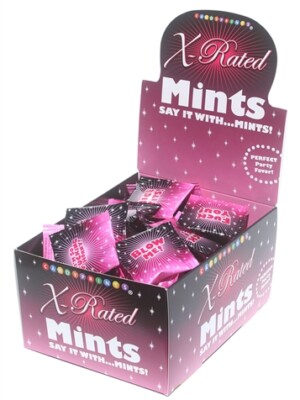 x rated mints 100 piece p.o.p display 3.1g bags