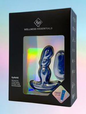 gyrave remote control gyrating massager blue