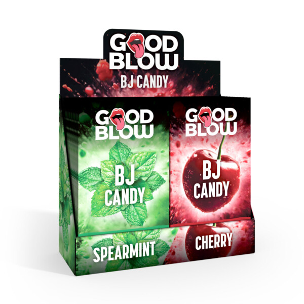bj candy pop display spearmint/cherry 24 pcs