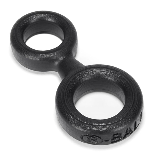 8 ball cockring with attached ball ring oxballs black