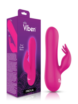 freyja mini triple ticklers rabbit vibe hot pink