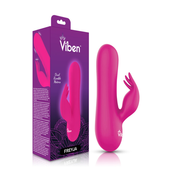 freyja mini triple ticklers rabbit vibe hot pink