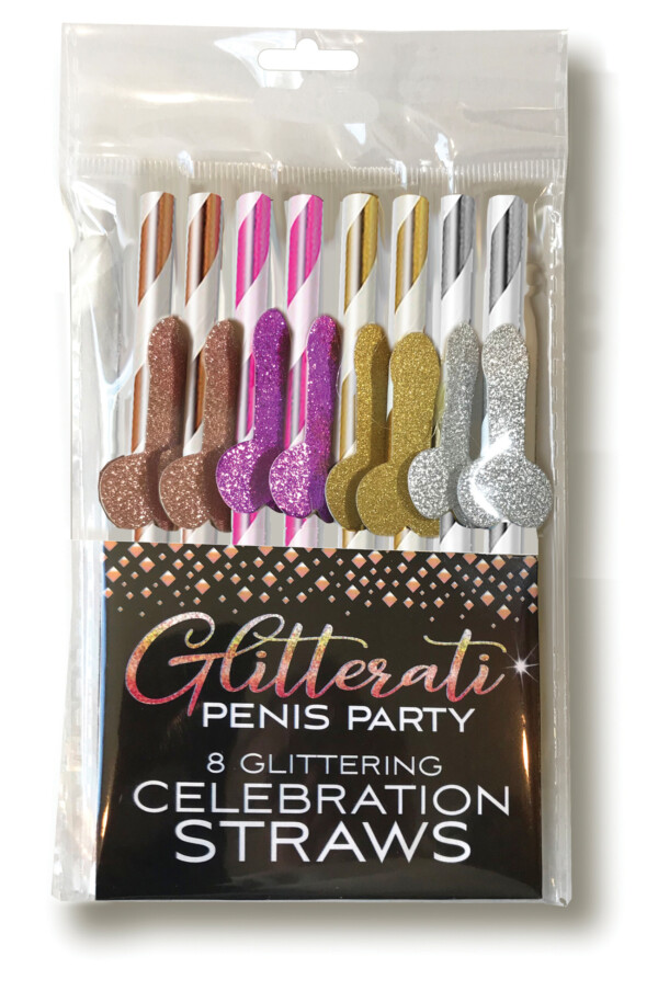 glitterati penis party celebration straws 8 count glitterati penis party celebration straws 8 count
