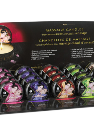mini massage candle display 24 count