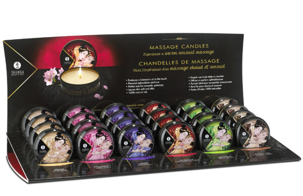 mini massage candle display 24 count
