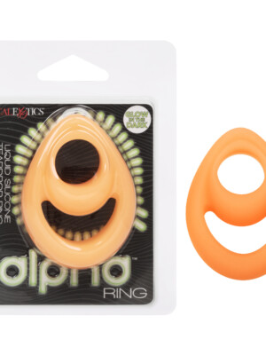alpha glow in the dark liquid silicone teardrop ring orange alpha glow in the dark liquid silicone teardrop ring orange