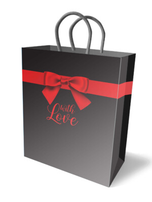 with love gift bag black