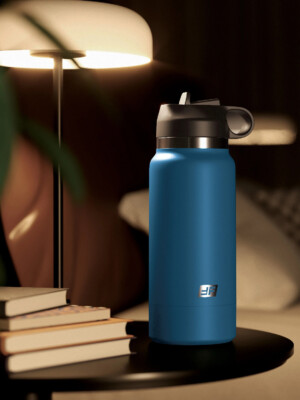 fuck flask private pleaser blue bottle brown